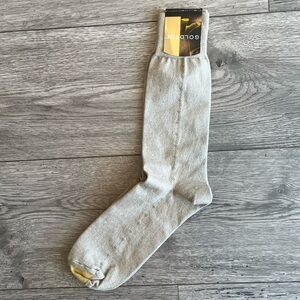 Vintage Goldtoe Men’s Khaki Diamond Print Dress Sock NWT
